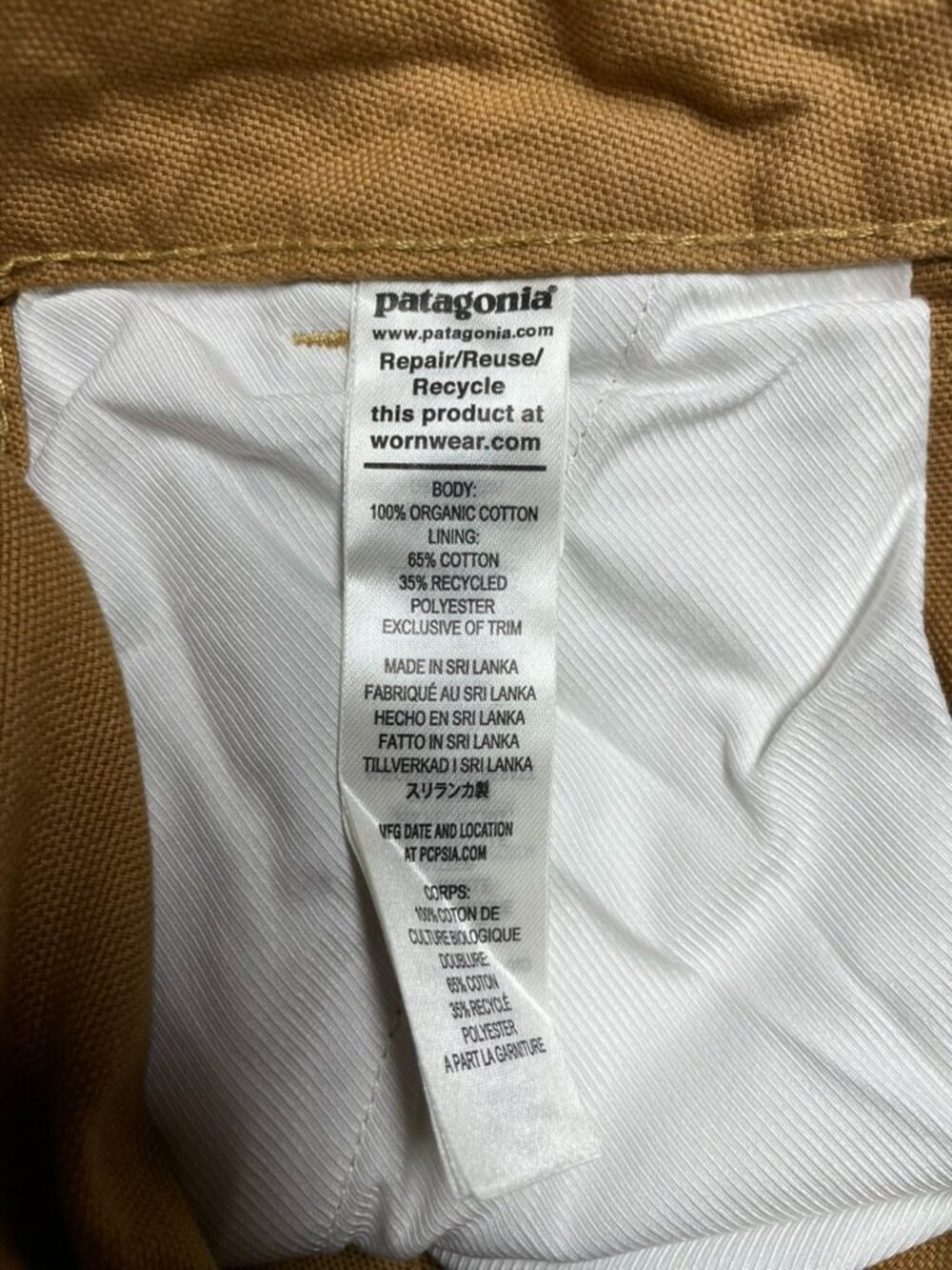 PATAGONIA Women's Point Reyes Canvas Wide-Leg Pants Size 4 in Nest Brown - Picture 6 of 7